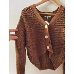 Madewell brand new with tags beautiful camel cardigan sweater